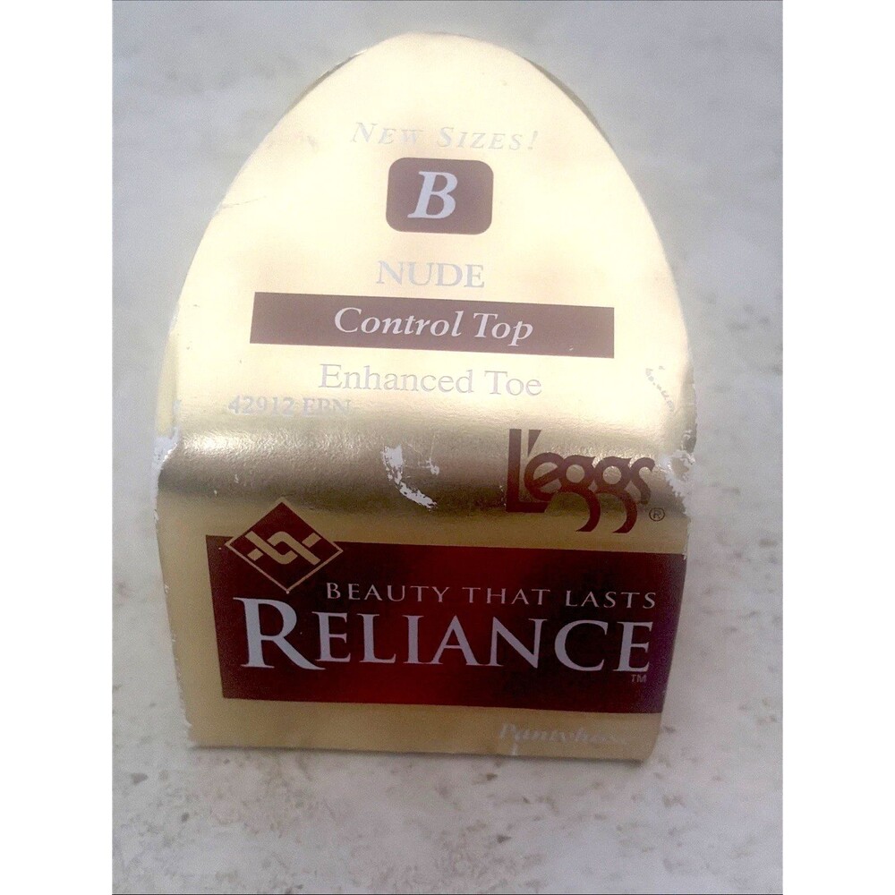 Leggs Reliance Pantyhose Size B Nude Control Top Enhanced Toe NEW 42924 EDS